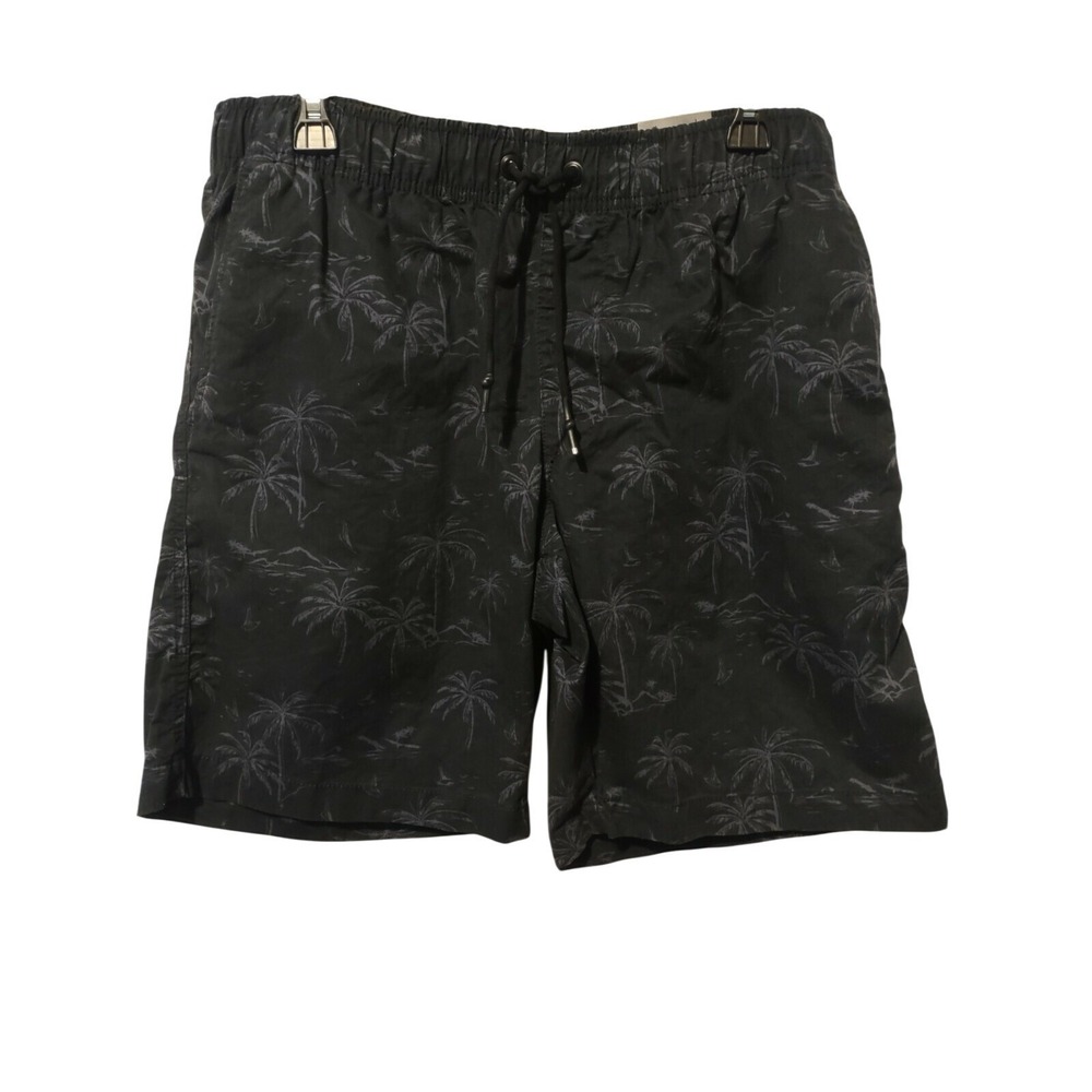 Cargo Supplies Men's Size Medium Shorts Trilogy Sportswear Navy Palm Tree Design